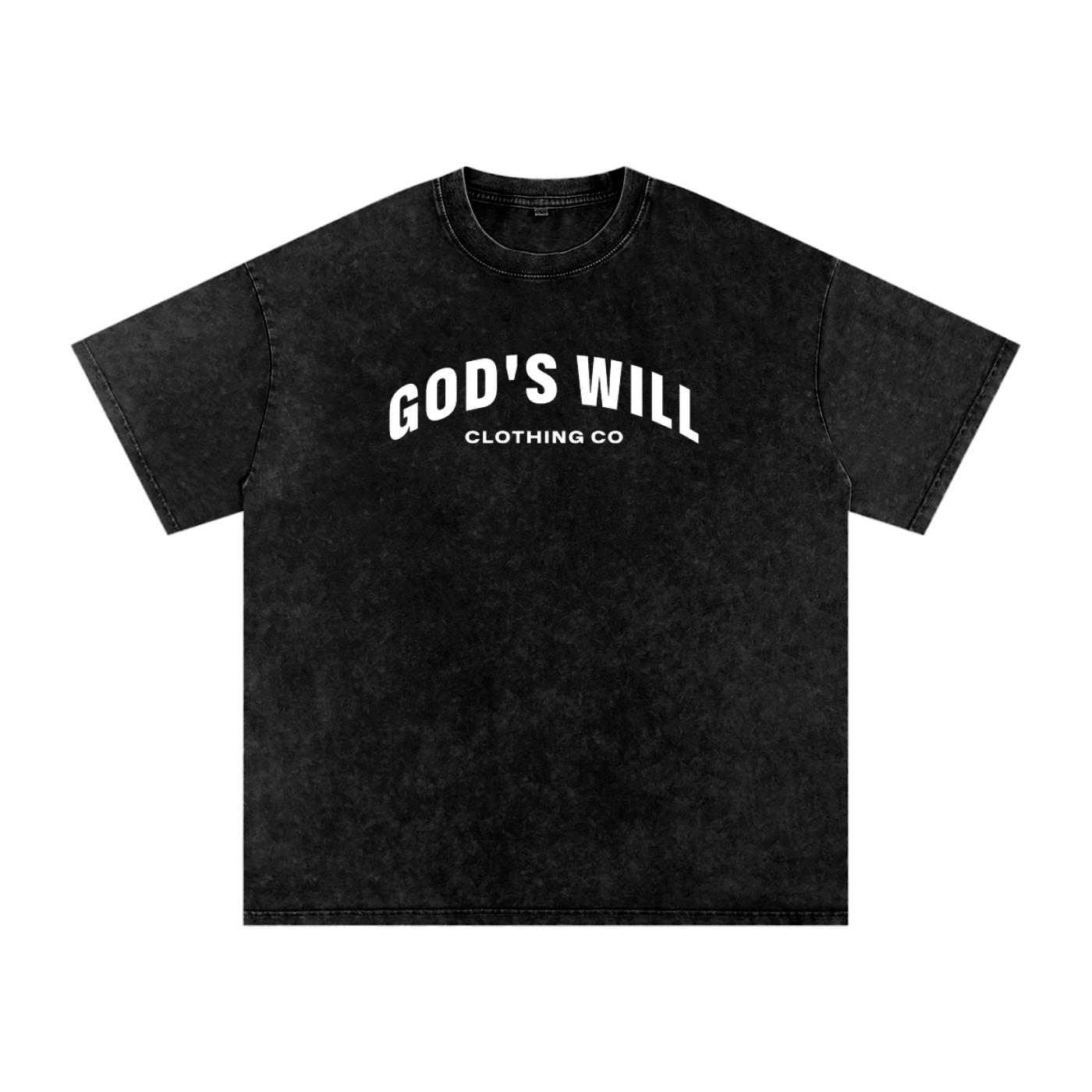 God's Will Snow Washed Oversized Tee