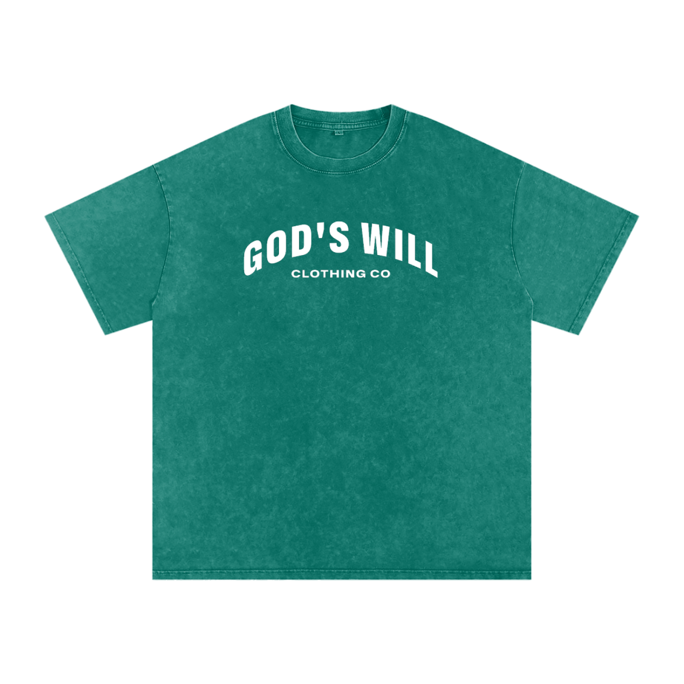 God's Will Snow Washed Oversized Tee