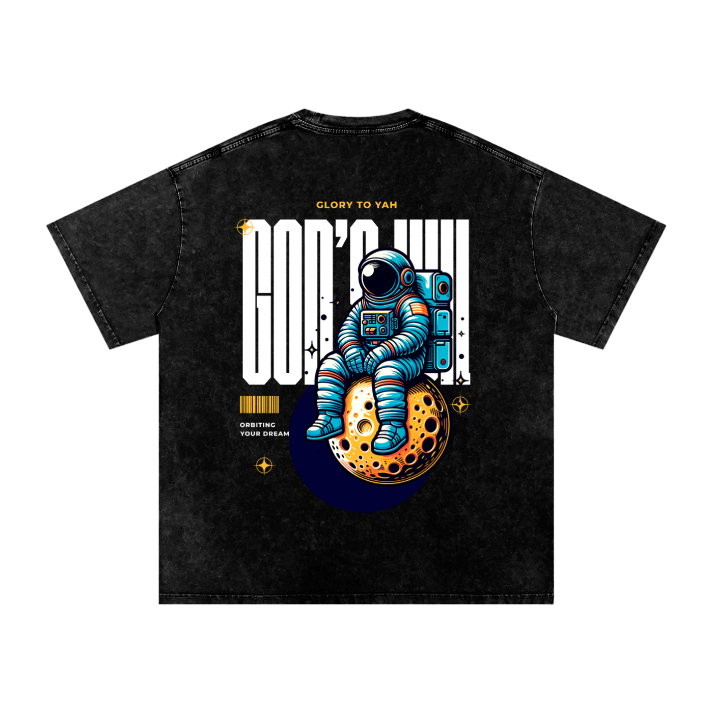 God's Will Snow Washed Oversized Tee