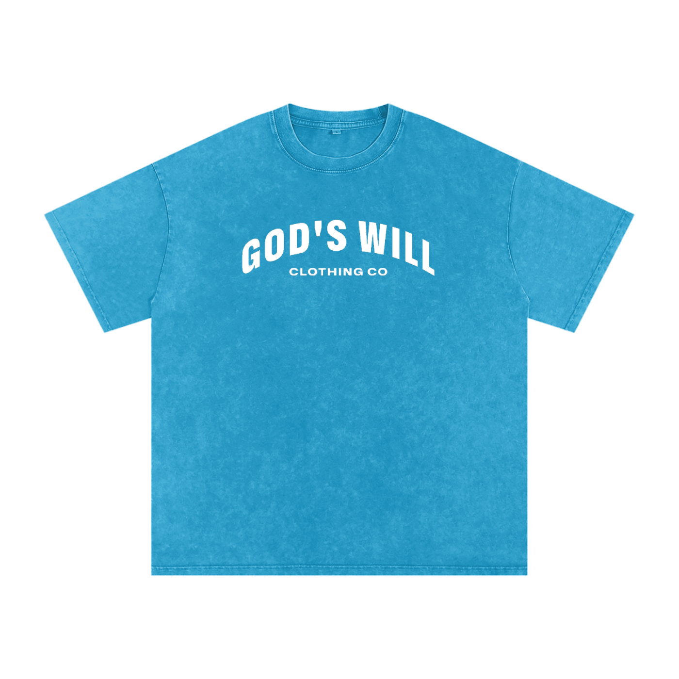 God's Will Snow Washed Oversized Tee
