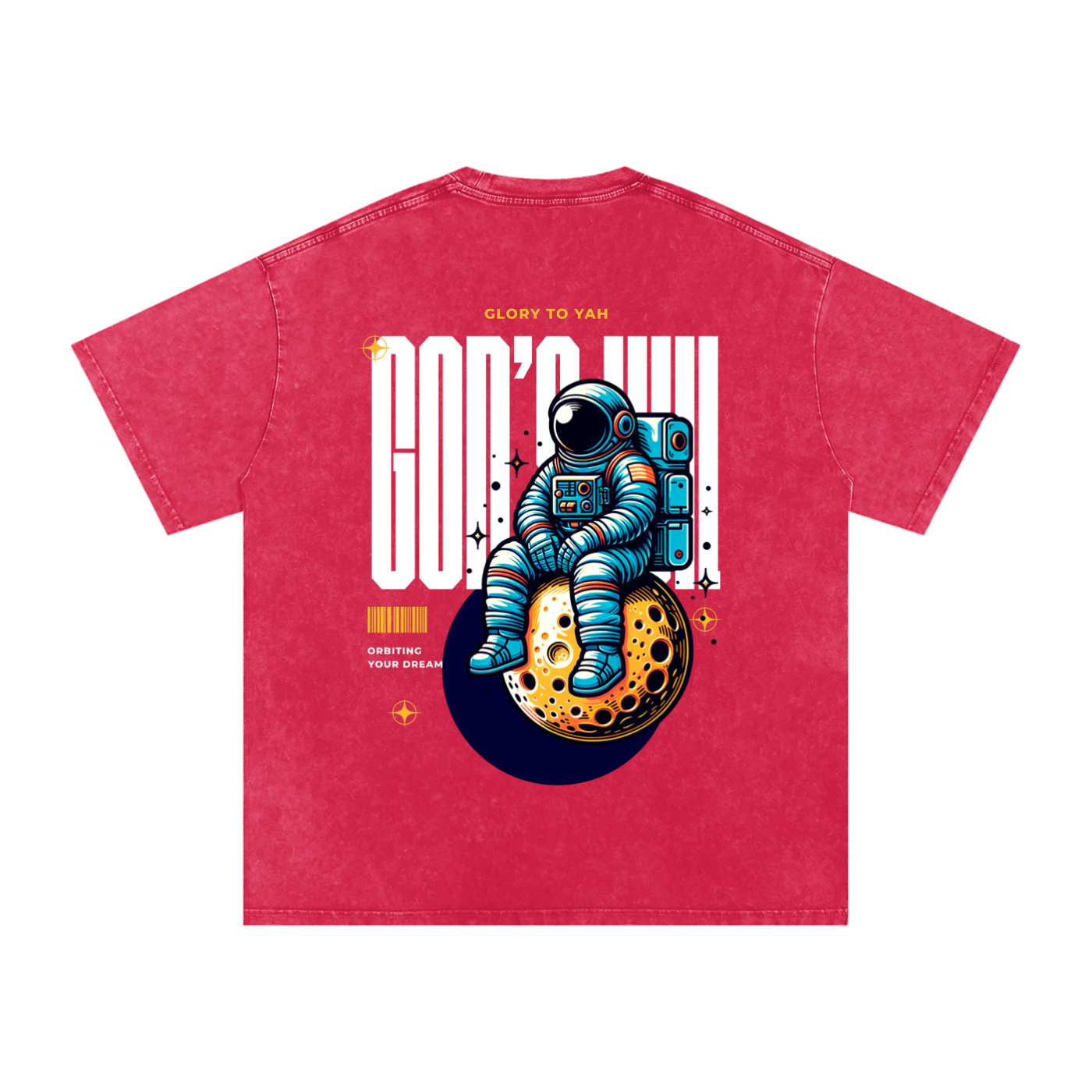 God's Will Snow Washed Oversized Tee