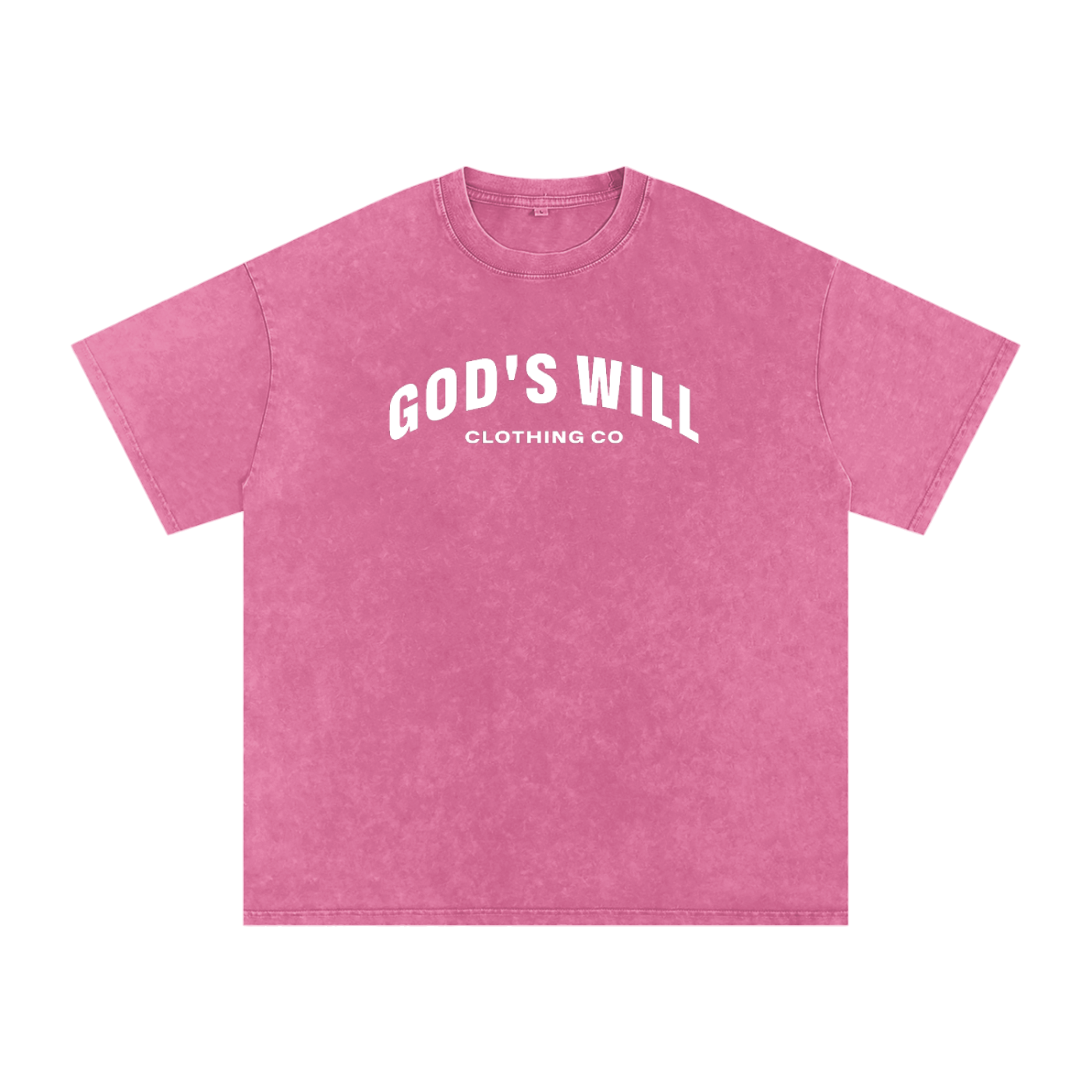 God's Will Snow Washed Oversized Tee