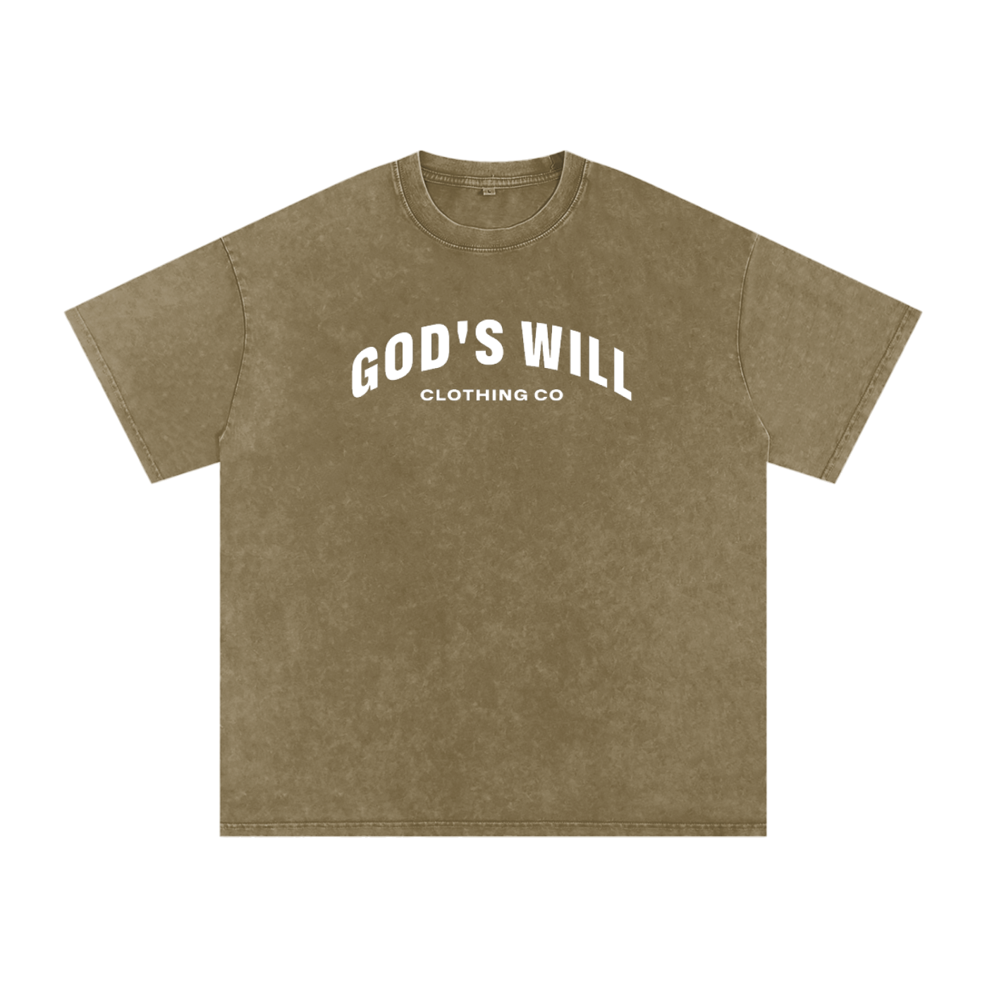 God's Will Snow Washed Oversized Tee